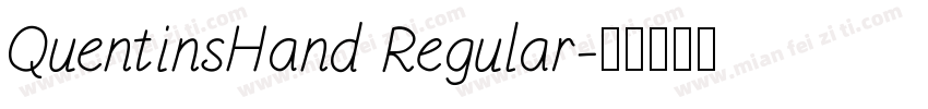 QuentinsHand Regular字体转换